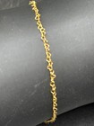 10k Yellow Solid Gold Twisted Hearts 9    2mm