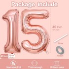 15 Balloon Number  40 Inch Rose Gold Foil Balloons Giant Jumbo Helium Number    