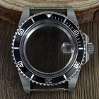 Feiyashi 38mm Oyster Watch Cases Silver Sub Style Sapphire Steel For Seiko Nh35