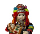 Hmong Hill Tribe Traditional Tribal Folk Art Regalia Mom Cradling Baby Thailand