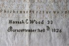 Antique 1859 Hannah Wood Sampler 11 And 1 4 Inches By 8 And 3 4 Inches