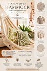 Handmade Luxury Hammock Venezuelan  Cotton White Extra Large 2 Ppl Manual Loom