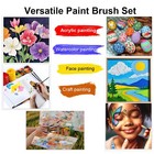 12 Pcs Assorted Art Paint Brush Set Acrylic Watercolor Gouache Hobby Craft