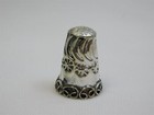 Vintage Taxco Mexico Sterling Silver Thimble Flower Scroll 1 