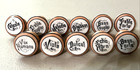 Vintage Set Of 11 Pump Organ Pink Peach Porcelain Stops Pulls Knobs