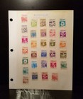 Album Page Of 58x Argentina Colombia Nicaragua Postage Stamps Not Glued 