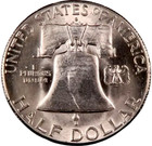 1951-s Franklin Half Dollar   Gem Bu   90  Silver