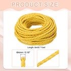 Braided Leather Cords  8 7 Yard Strap With Cord Lock  4mm Dia  Yellow