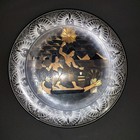 Vintage Egyptian Copper Brass And Silver Color Metal Art Wall Plate Home Decor