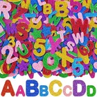 616 Pcs Glitter Foam Letter Stickers foam Alphabet Number Stickers 8 Colors