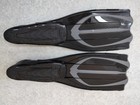 Cressi Pluma Scuba snorkeling Fins Black And Silver Mens Size 3 5 4 5