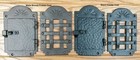 Speakeasy Grille  Peephole   Iron Door Viewer   old Hacienda Style  2 Pc  Iron