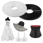 50 Yards Sew-through Plastic Boning 6mm Wide For Sewing Dresses Costumes White
