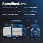 Combo 5cfm 1 3 Hp Air Hvac Vacuum Pump Kit   A c Manifold Gauge Set With Case