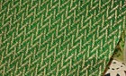 Vtg Christmas Store Wrapping Paper 2 Yards Gift Wrap Green Gold Foil Nos 1960