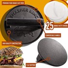 Smasher King Premium Cast Iron Smash Burger Press Incl  25 Pcs Of Patty Press