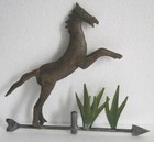 Antique Old Iron Jumping Horse Weather Vane Detailed Weathervane