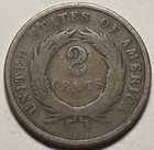1865 Two Cent Piece     Circulated 