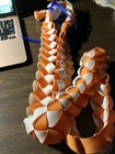 Orange   White Ribbon Graduation Lei About 24  On Each Side