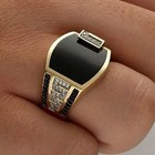 Sterling Silver Handmade Jewelry Black Men s Ring All Size Fashion Ring 2025ster