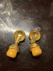 Essex Signed Mushroom  Earrings Clip On Vintage Rare