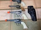 Lot Of 4 Vintage Toy Cap Guns Pony Boy Cowpuncher Unbranded   Imperial Holster