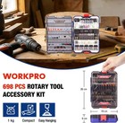 Workpro 698pcs Rotary Tool Accessories Kit W  Carry Case Set Perfect For Cutting