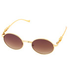 Hip Hop Gold Metal Frame Retro Vintage Hip Hop Men Brown Lens Sunglasses Classic