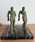 Rare 1930 s Antique Vramant Pair Bookends  Art Deco