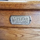 White Clad Ice Box Oak Wood Simmons Hardware Nightstand In Very Good Condition