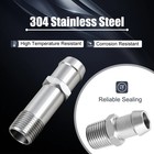 2x Upgraded Stainless Steel 1 2  Npt Heater Hose Fittings   5 8  Intake Fitting