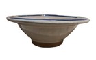 Vintage Original Apple Bakes Baking Dish Pottery Blue Trim Rustic Cottage Core