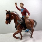 Vintage Ideal Western Horse And Rider   Rifle1960 s Cowboy Figure  Toy Set 3147