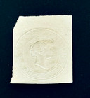 British India Stamp - 1800 s Queen Victoria Cut Square Embossed Used Sotn R34