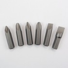 6 Pc Impact Driver Bits Phillips  2  3 Slotted Flat 3 8  5 16  Hex Shank Hammer