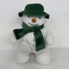 The Snowman Stuffed Plush Toy Raymond Briggs Fleece Green Hat Scarf Vintage 2005