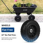 Bilt Hard Poly Yard Dump Cart 600 Lbs Capacity 4 Cu  Ft  10  Garden Carts Wagons