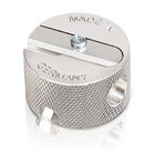 2-in1 Cosmetic Pencil Sharpener For Standard   Jumbo Eye Lip Pencils Silver