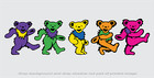 Grateful Dead Dancing Bears Sticker Decal 2 25  Tall X 9  Wide Jerry Garcia Head