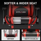 Gaming Chair  Ergonomic Office Desk Chair With Lumbar Support  Pu Leather - Red