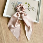 Champagne Satin Ribbon Ponytail Scarf Wrap Hair Tie Women s Headband