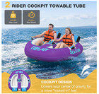2 Person Towable Tube Boat Inflatable Cockpit Style W  Rope Lake River