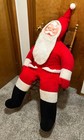 Jumbo Vintage 1950 s Santa Claus 60  Life Size Store Display Plush Toy Christmas