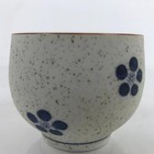 Japanese Arita Ware Porcelain Teacup Vtg White Blue Plum Blossom Yunomi Tc467