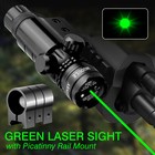 Tactical Green Laser Sight Rifle Dot Scope switch picatinny Rail barrel mount