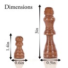 Wooden Chess Pieces Only     32 Pieces Handcrafted Wood Chessmen With 2 Pouch Bags