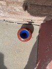 Vintage 1950s Chinese  Carved Cinnabar Vase With Interior Blue Enamel
