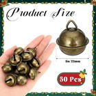 50 Pcs Vintage Antique Jingle Bells  1 Inch Vintage Bronze Jingle Bells  Antique