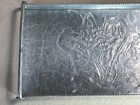Vintage Everlast Metal Floral Hand-forged Hammered Aluminum Tray - Handles