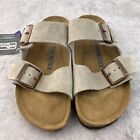 Birkenstock Arizona Taupe Suede Leather Soft Footbed Sandals-select Size